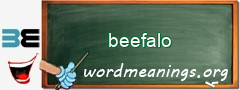WordMeaning blackboard for beefalo